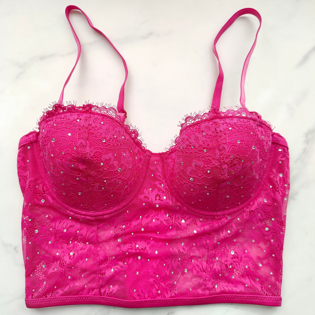 Embellished Lace Bustier