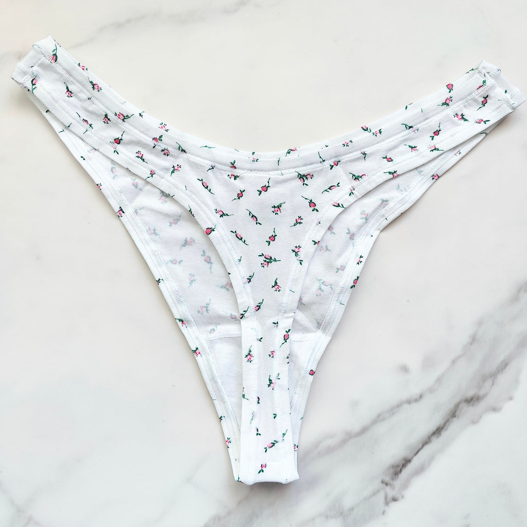 Cotton High-Leg Smooth Thong Panty