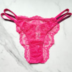 Very Sexy Double Shine Strap Lace Brazilian Panty