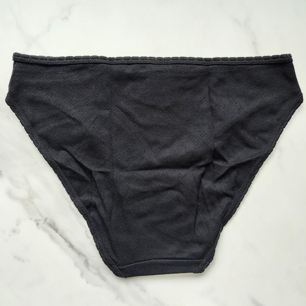 Cotton Heart Pointelle Bikini Panty