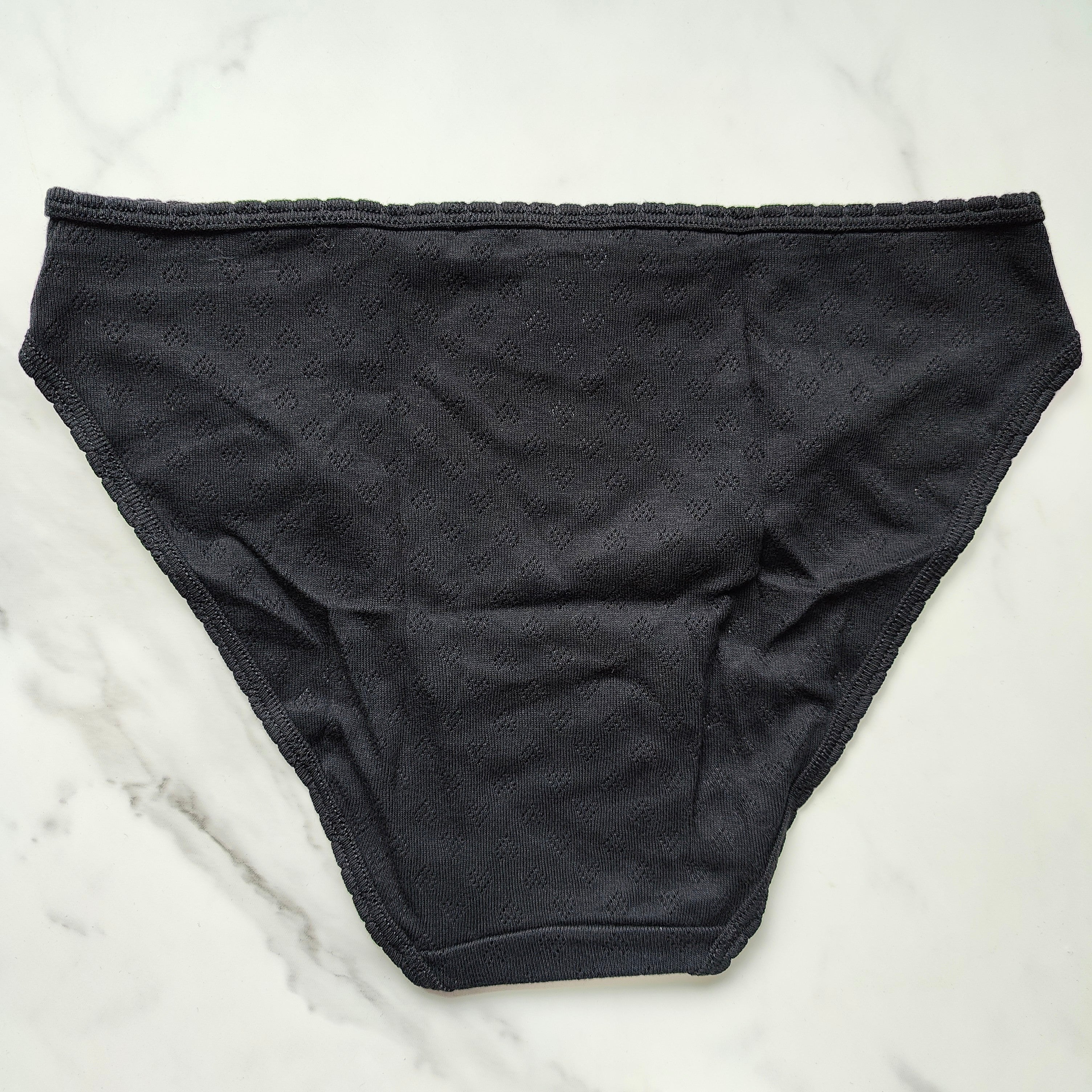Cotton Heart Pointelle Bikini Panty