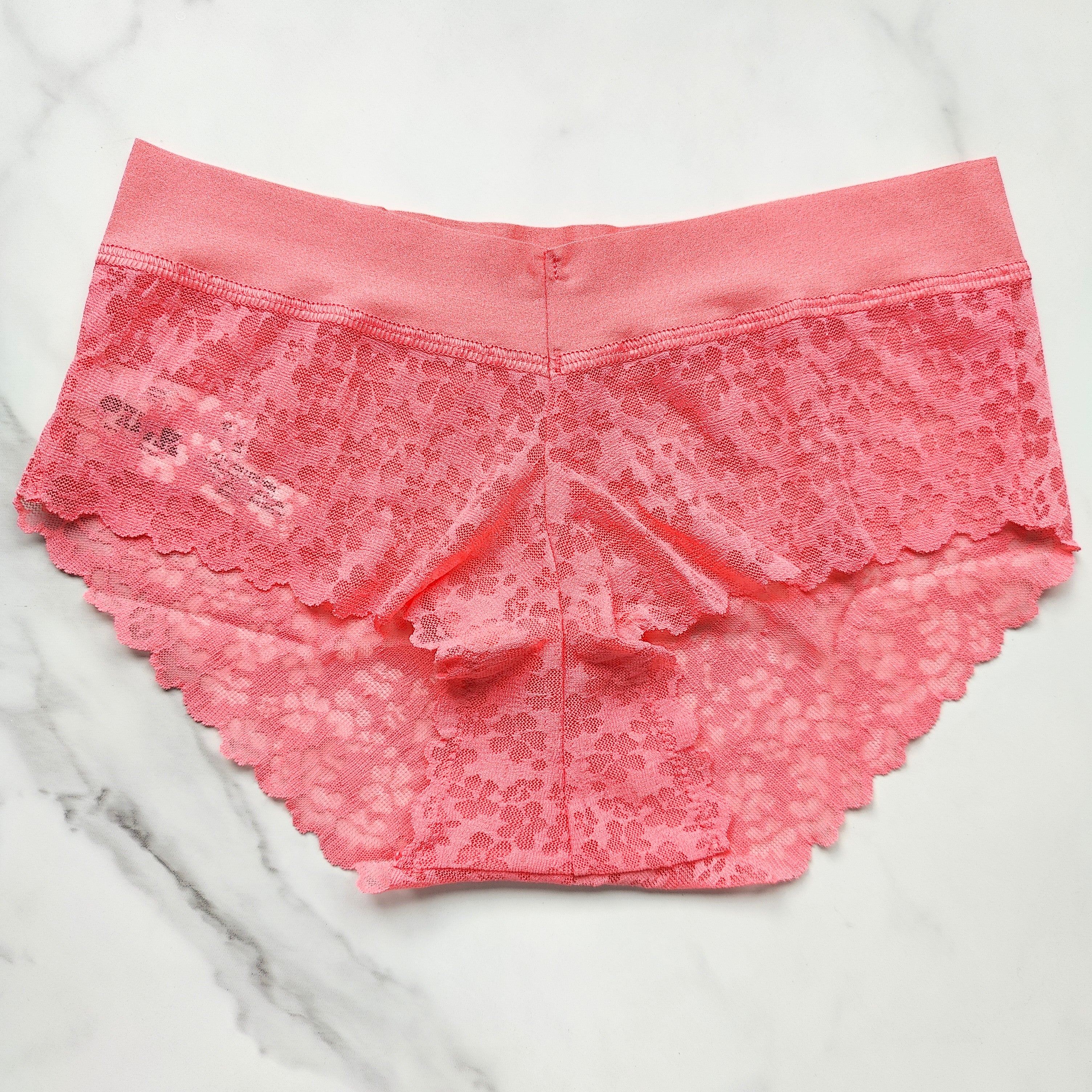 PINK Victoria s Secret No Show Floral Lace Hiphugger Panty Goob s pink-victoria-s-secret-no-show-floral-lace-hiphugger-panty-goob-s