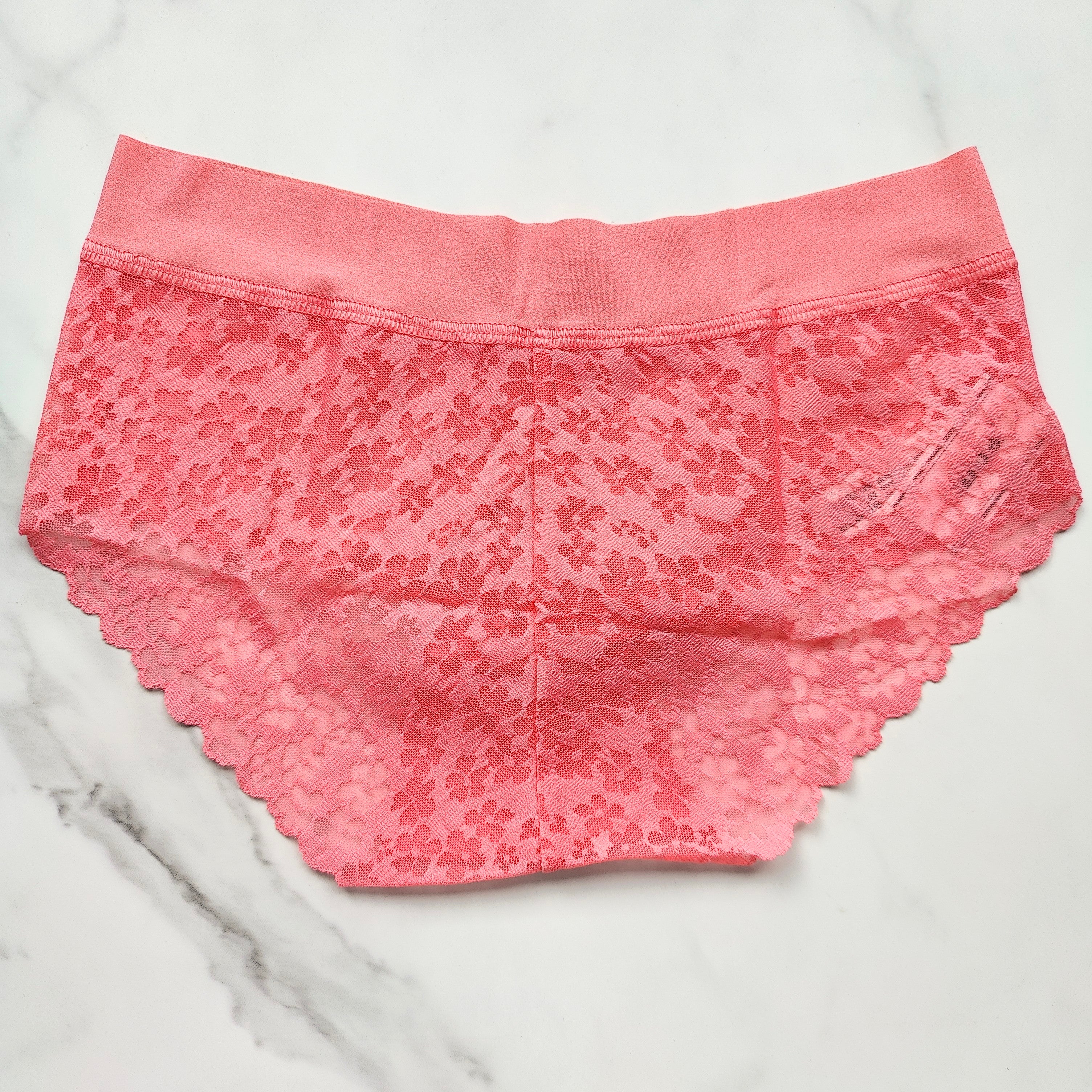 PINK Victoria s Secret No Show Floral Lace Hiphugger Panty Goob s pink-victoria-s-secret-no-show-floral-lace-hiphugger-panty-goob-s