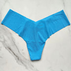 No-Show High-Leg Rib Thong Panty