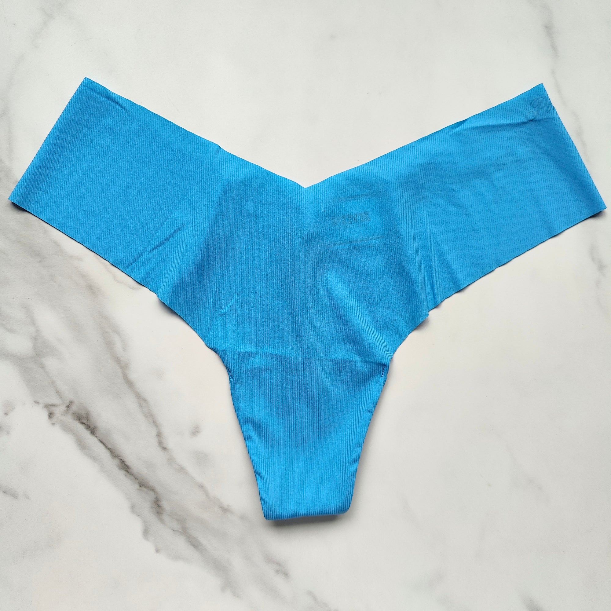 No-Show High-Leg Rib Thong Panty