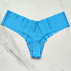 No-Show High-Leg Rib Thong Panty