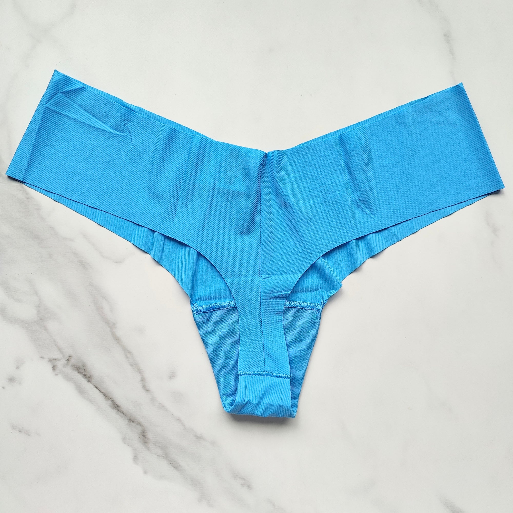 No-Show High-Leg Rib Thong Panty