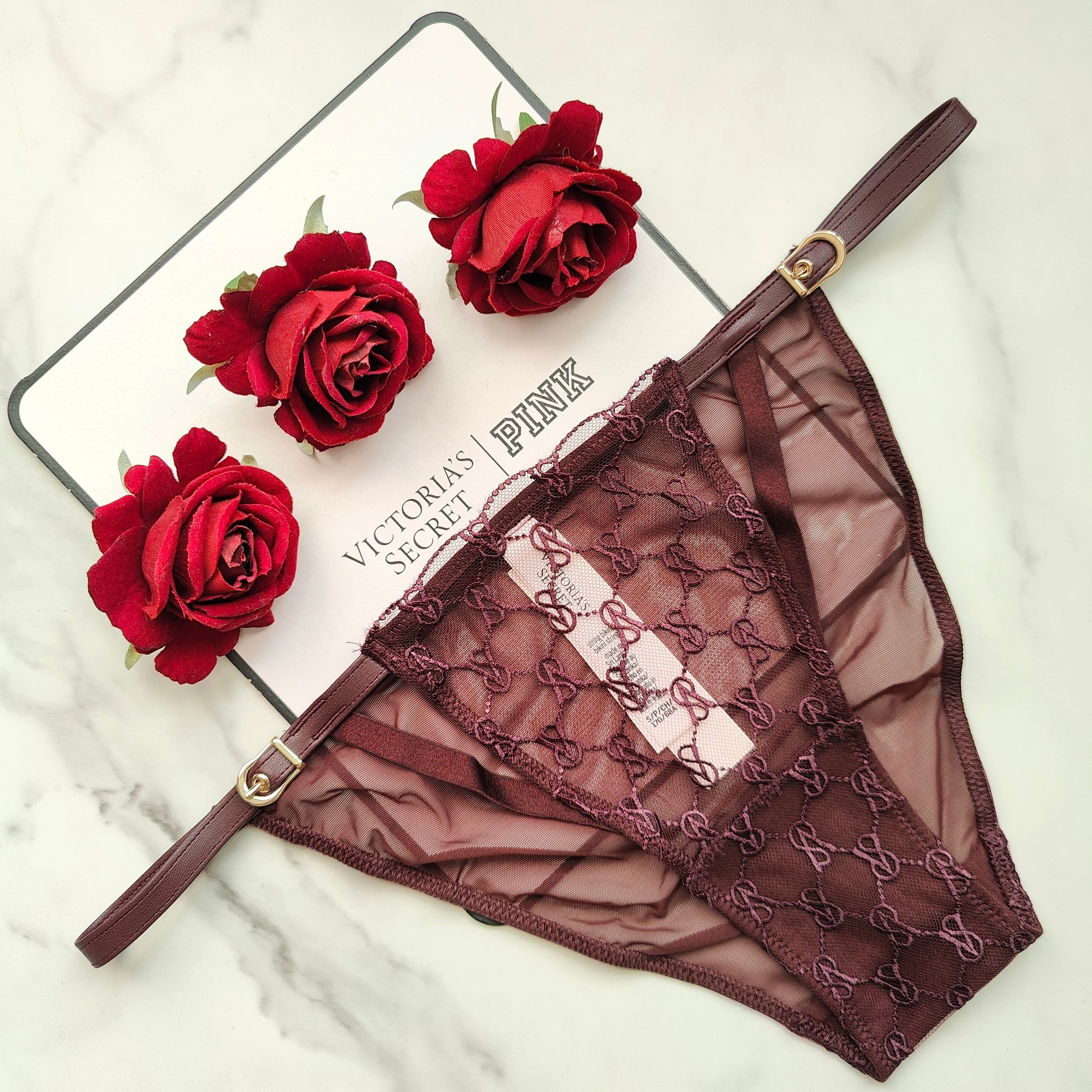 Very Sexy Logo Embroidery String Bikini Panty