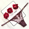 Very Sexy Logo Embroidery Thong Panty