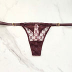 Very Sexy Logo Embroidery Thong Panty