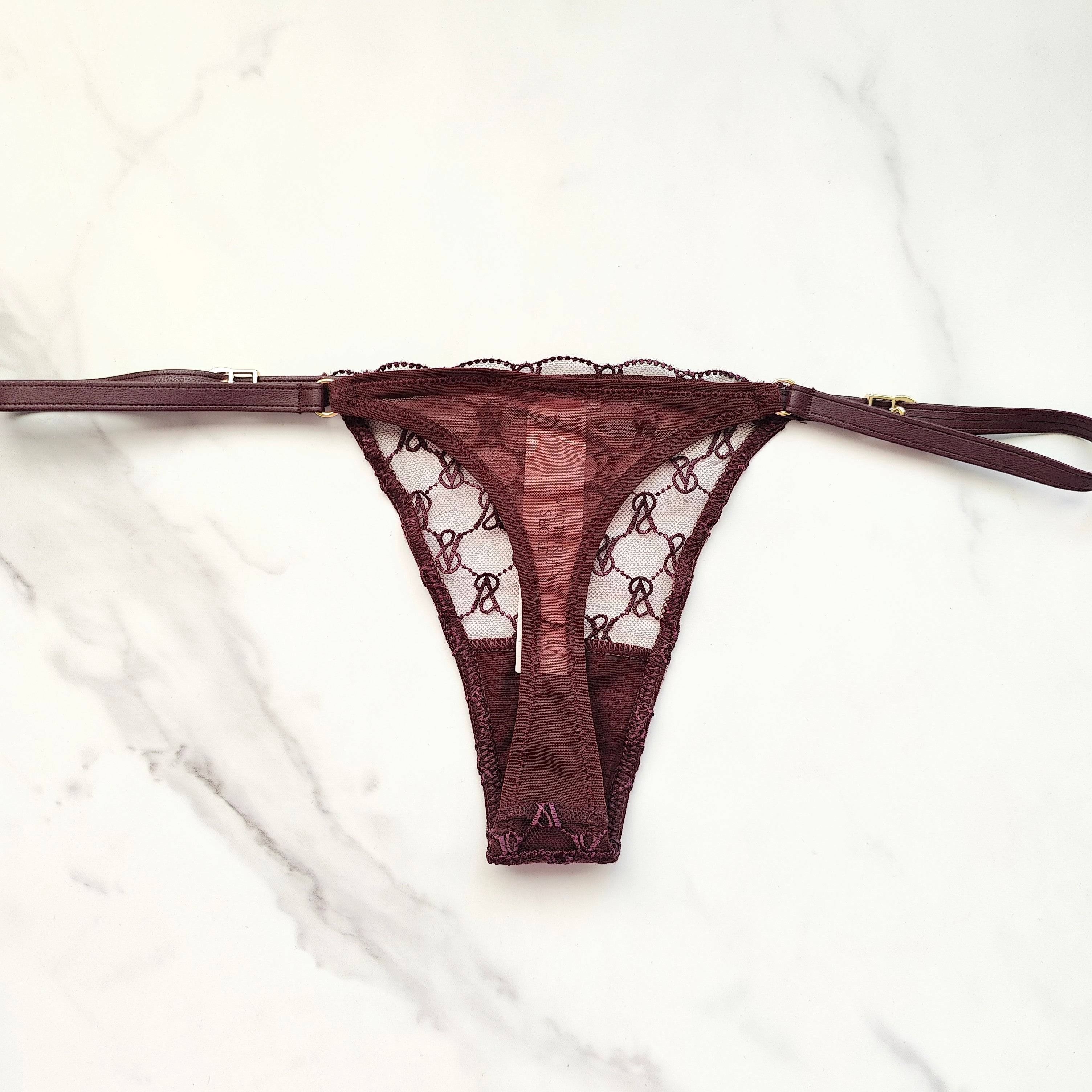 Very Sexy Logo Embroidery Thong Panty