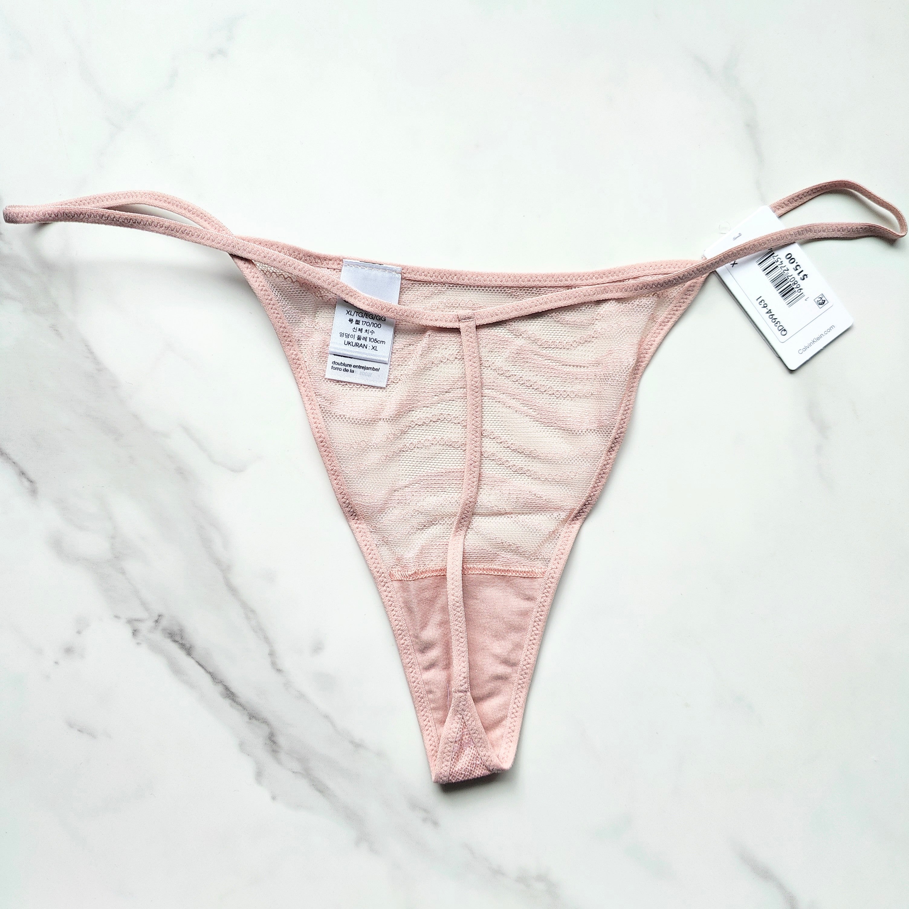 Allover Lace String Thong Panty