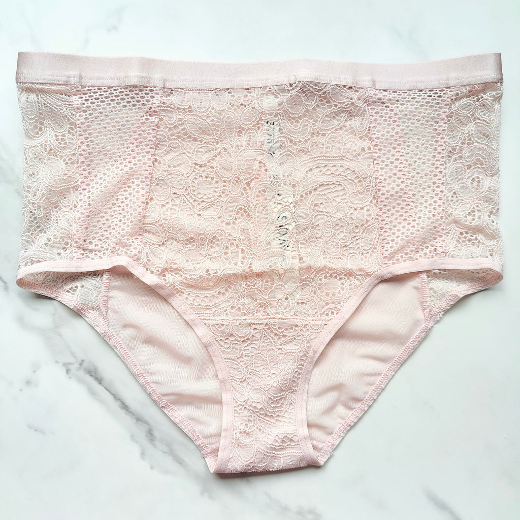 Mixed Media High-Waist Brief Panty