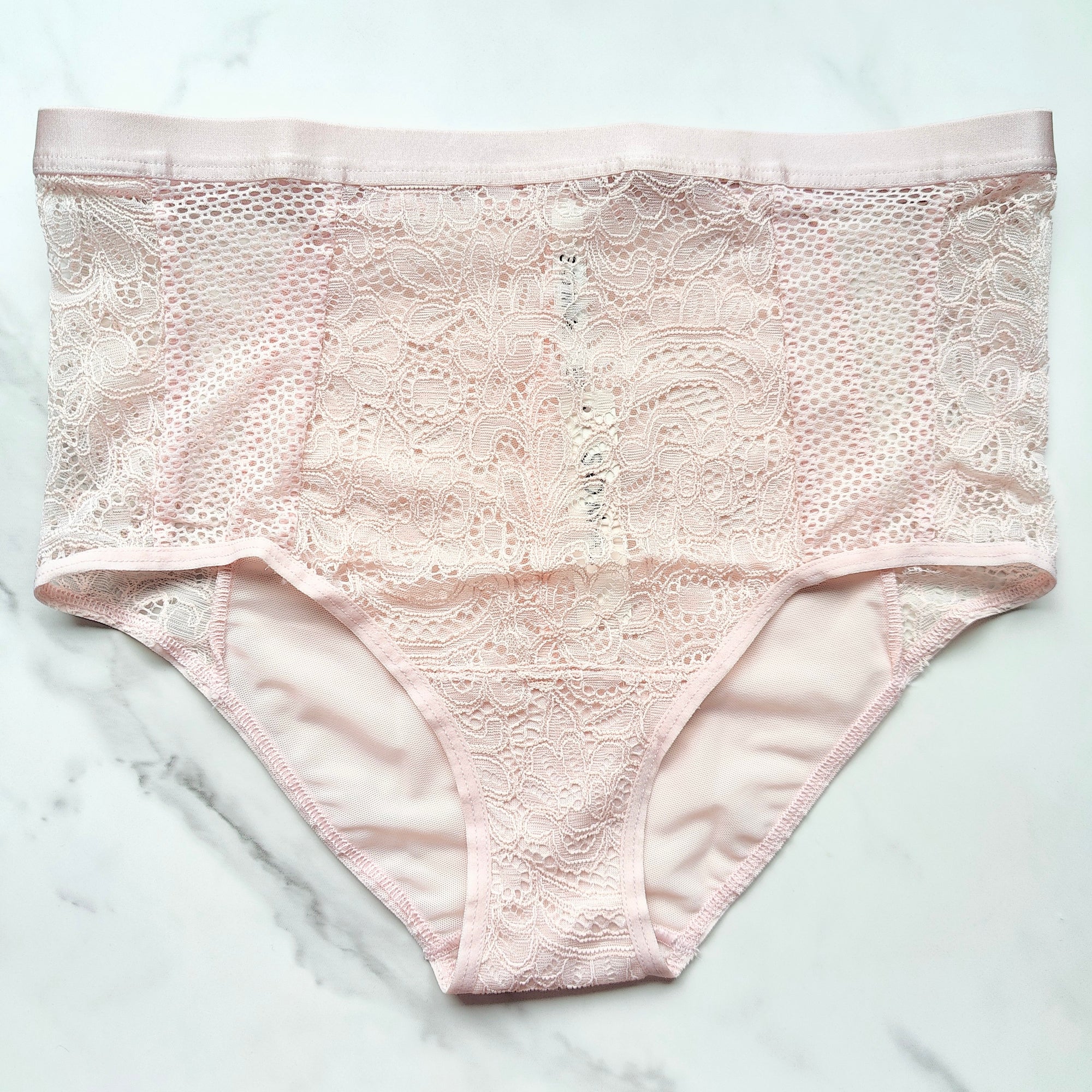 Mixed Media High-Waist Brief Panty