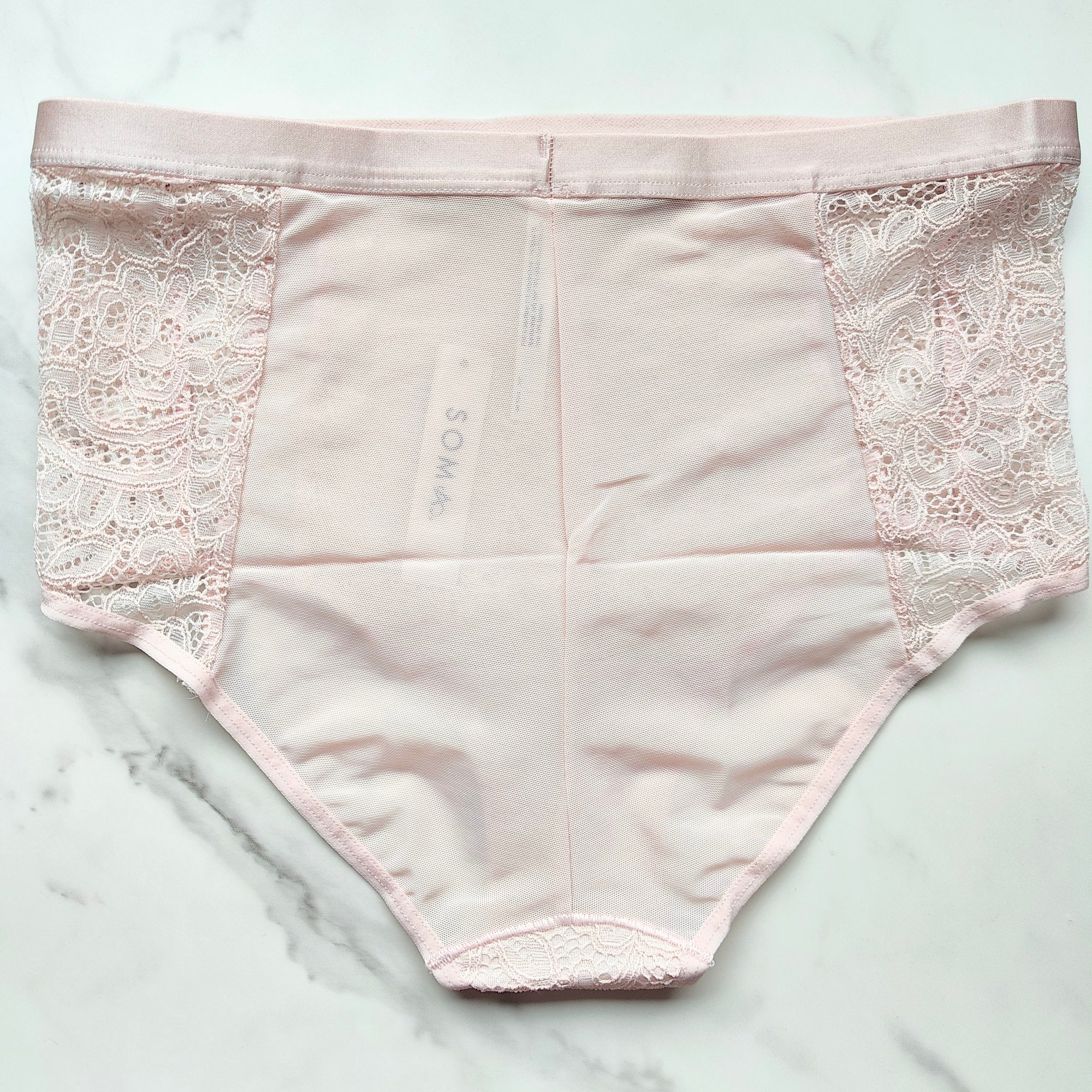 Mixed Media High-Waist Brief Panty