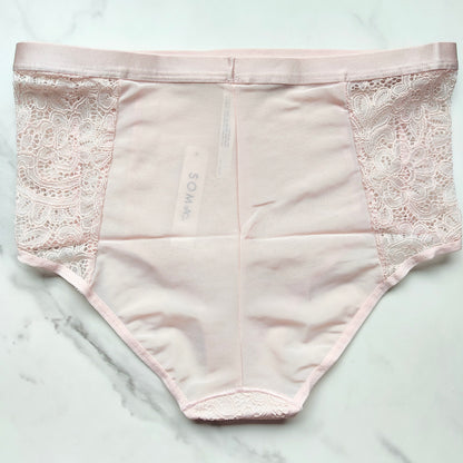 Mixed Media High-Waist Brief Panty