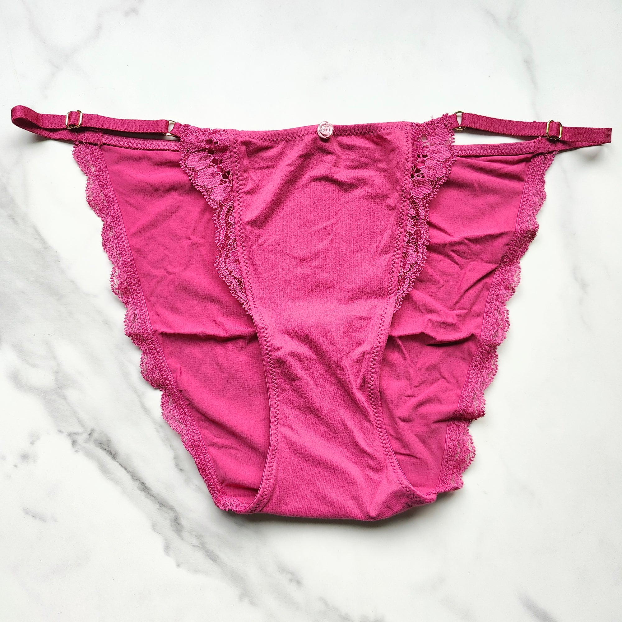Dream Angels Lace-Trim Adjustable String Bikini Panty
