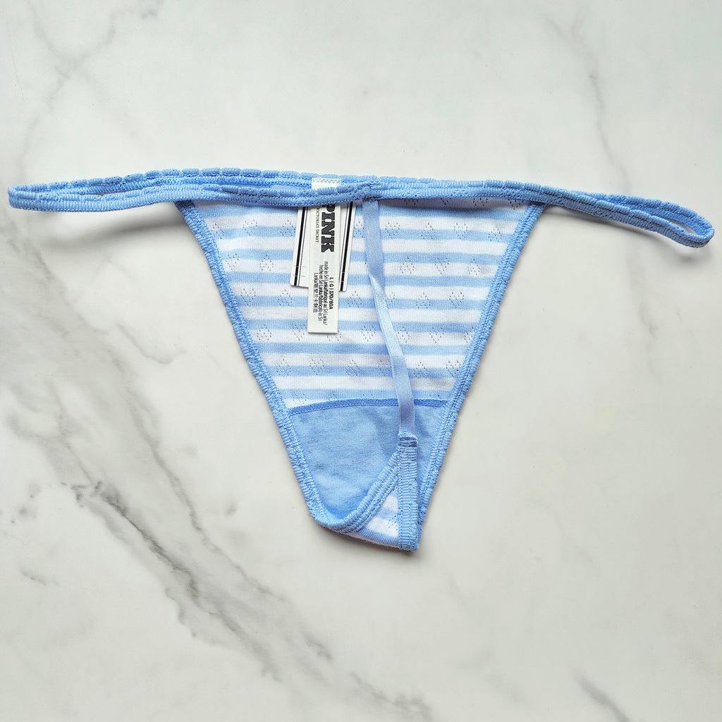 Cotton Heart Pointelle V-String Panty