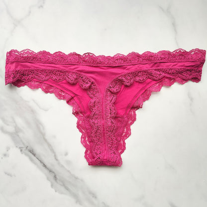 Dream Angels Lace-Trim Thong Panty