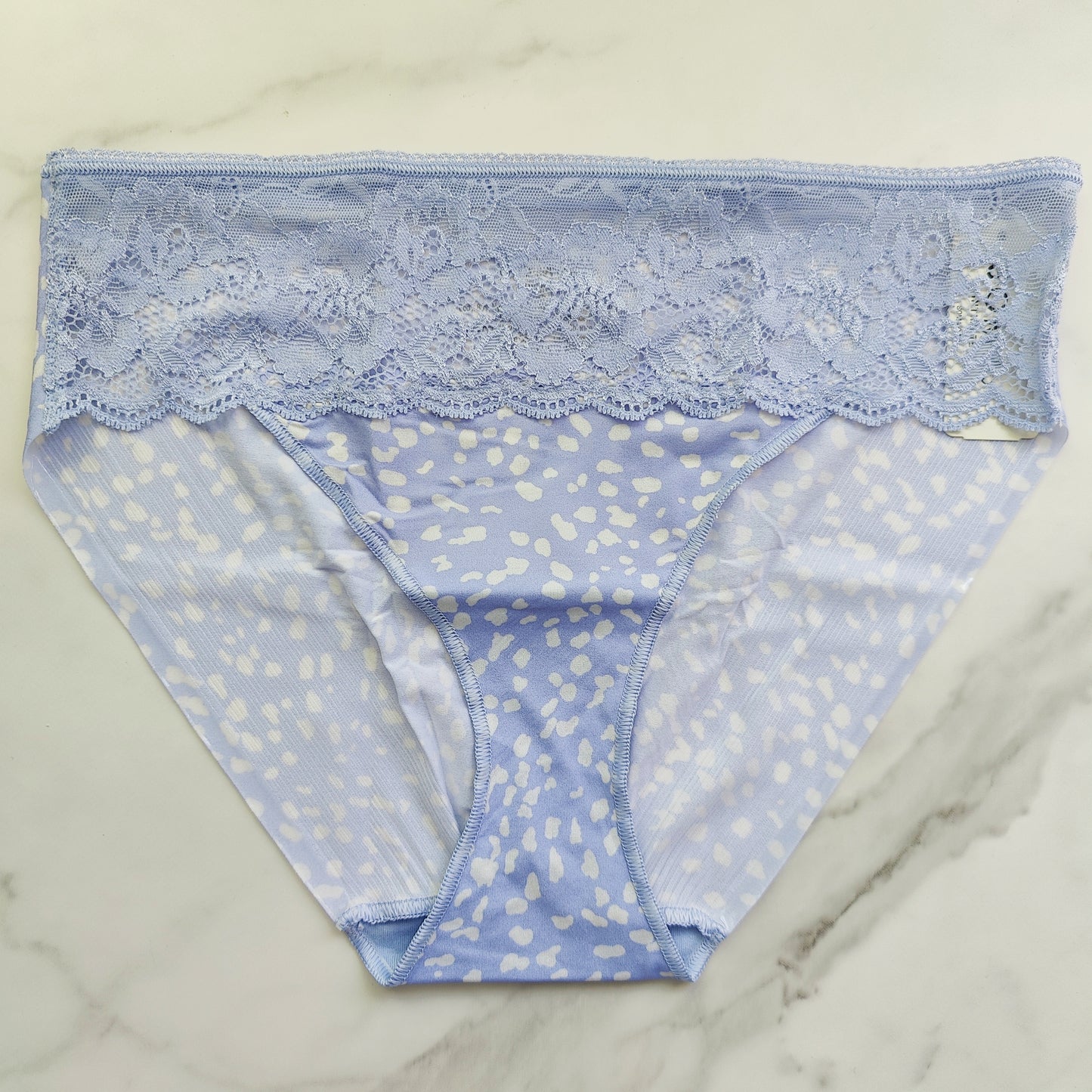 Vanishing Edge Microfiber with Lace Hipster Panty