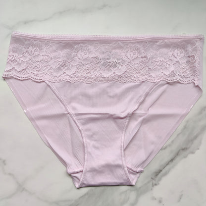 Vanishing Edge Microfiber with Lace Hipster Panty