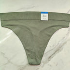 Seamless Ribbed Hi-Cut Thong Panty