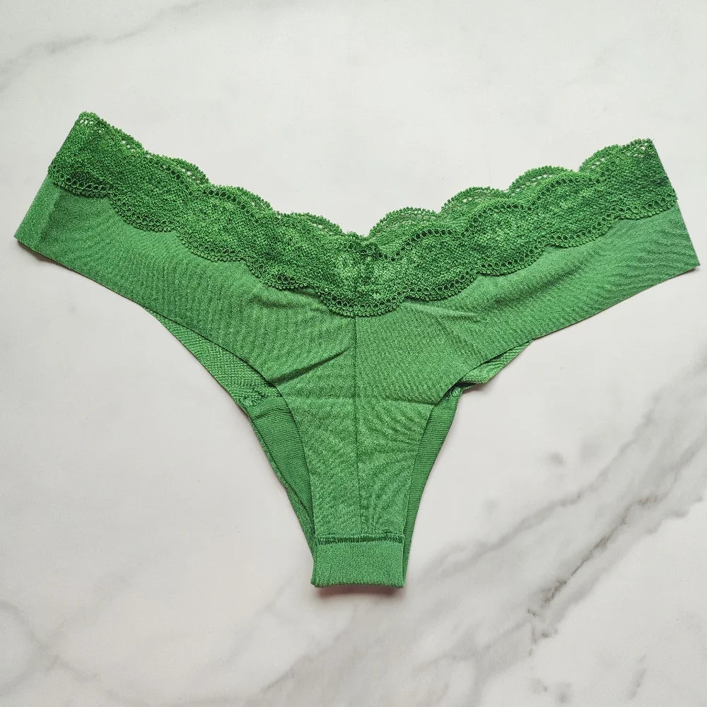 PINK Victoria's Secret  Lace Waistband No-Show Thong Panty 