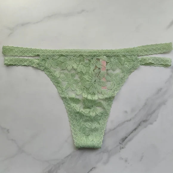 PINK Victoria's Secret  Classic Lace Strappy Thong Panty 
