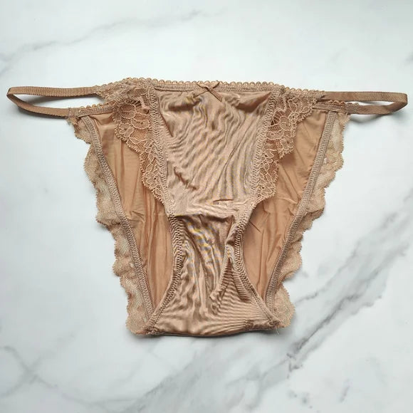 Dream Angels Lace-Trim Smooth String Bikini Panty