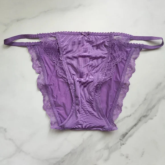 Dream Angels Lace-Trim Smooth String Bikini Panty