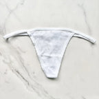 Cotton Heart Pointelle V-String Panty