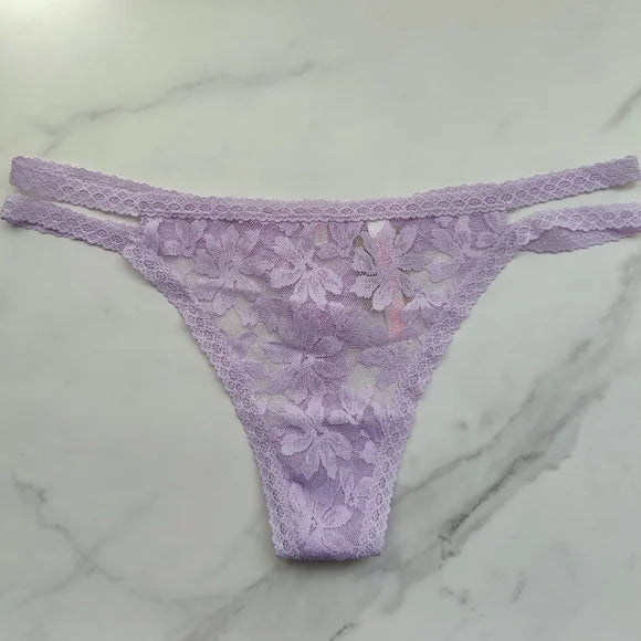 PINK Victoria's Secret  Classic Lace Strappy Thong Panty 