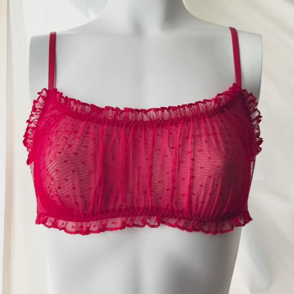 Sexy Tee Dot Mesh Scoop Bralette