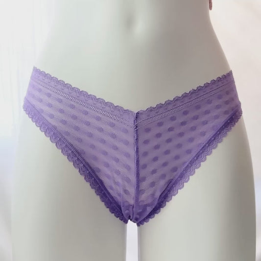 Wink V-Front Dainty Dot Lace Brazilian Panty