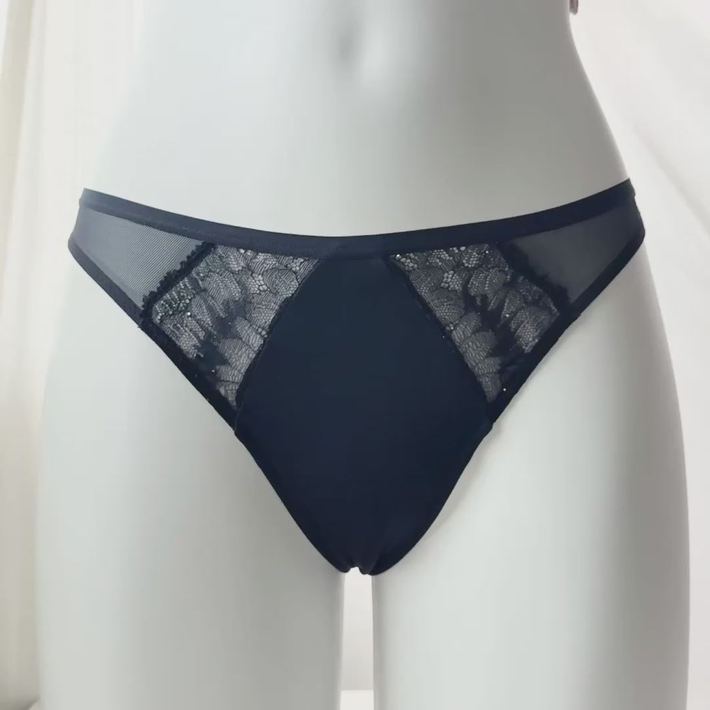 Sequin Lace Tanga Panty