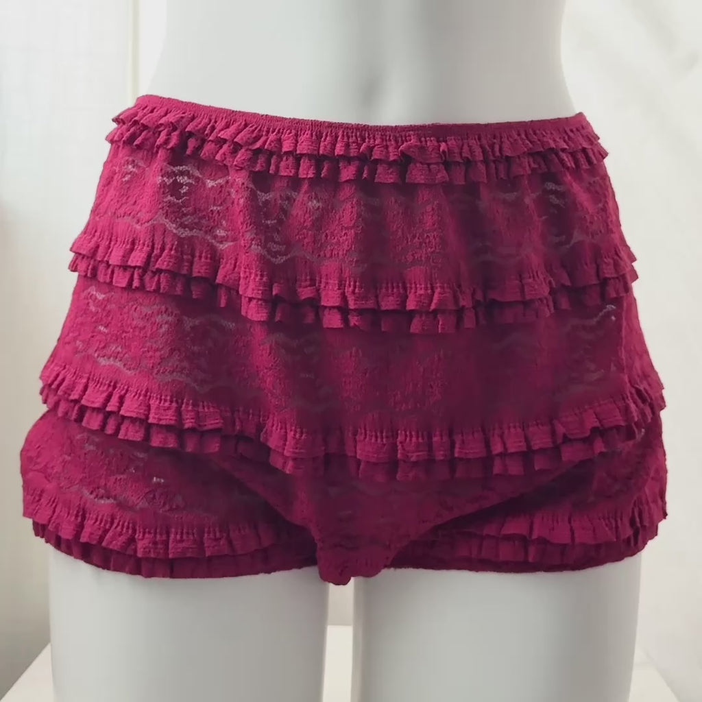 LyreBird Ruffled Lace Boyshort Panty