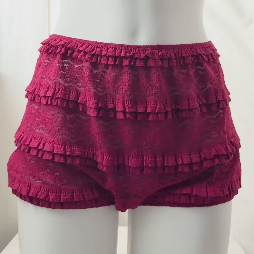 LyreBird Ruffled Lace Boyshort Panty