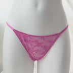 Dream Angels Lace Rhinestone Heart Hardware Brazilian Panty