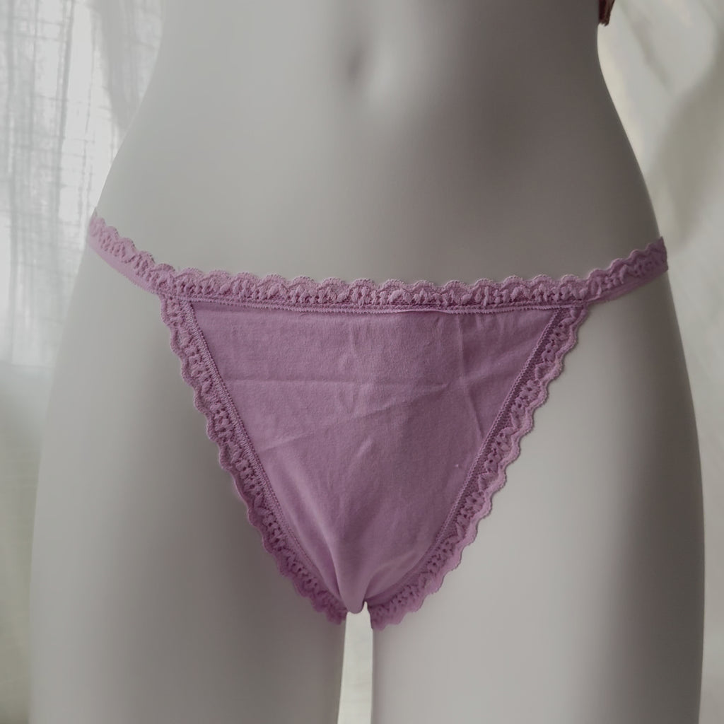 The Lacie Lace-Trim Smooth V-String Panty