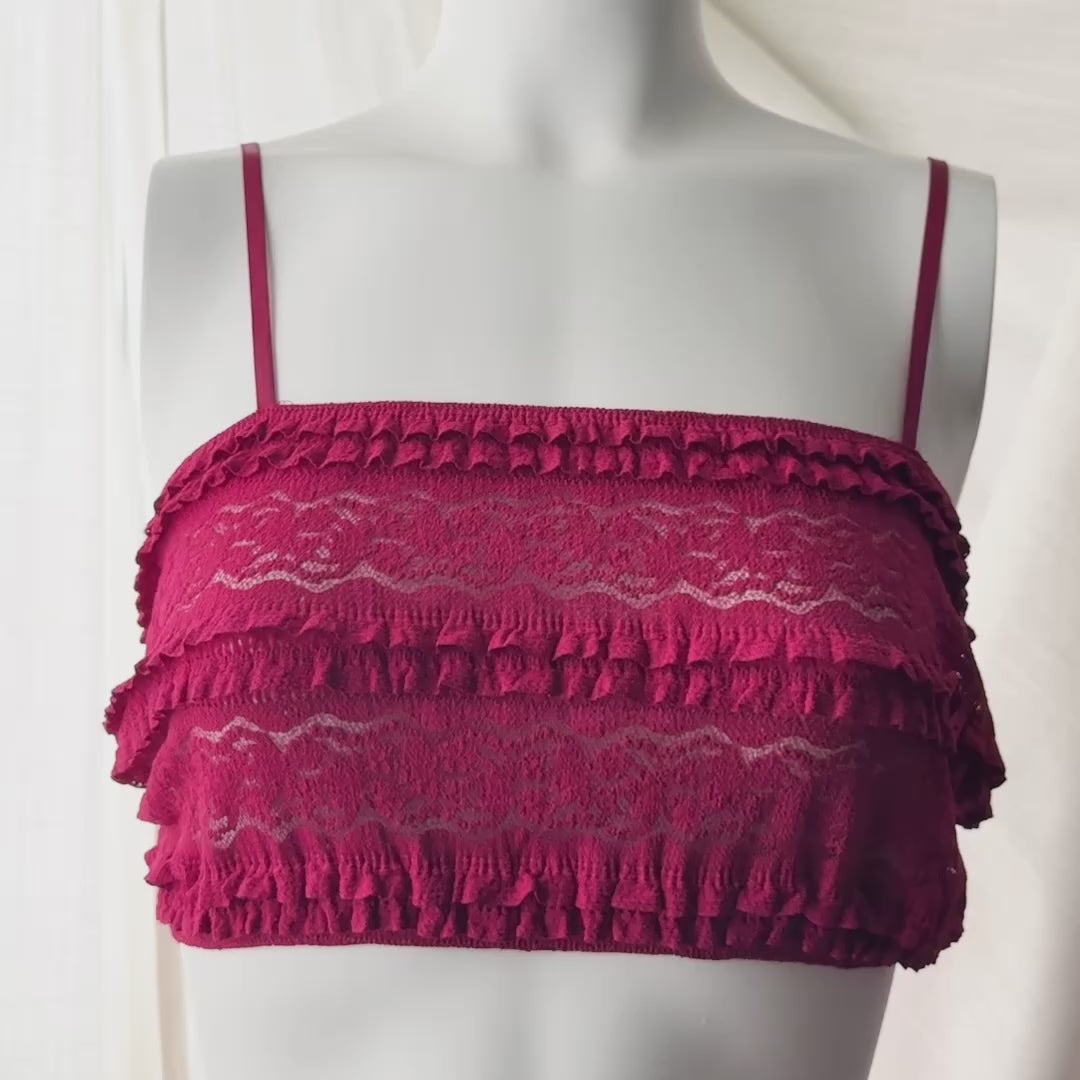 LyreBird Ruffled Lace Bralette