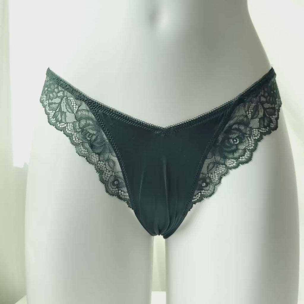 Very Sexy Rose Lace-Trim High-Leg Thong Panty