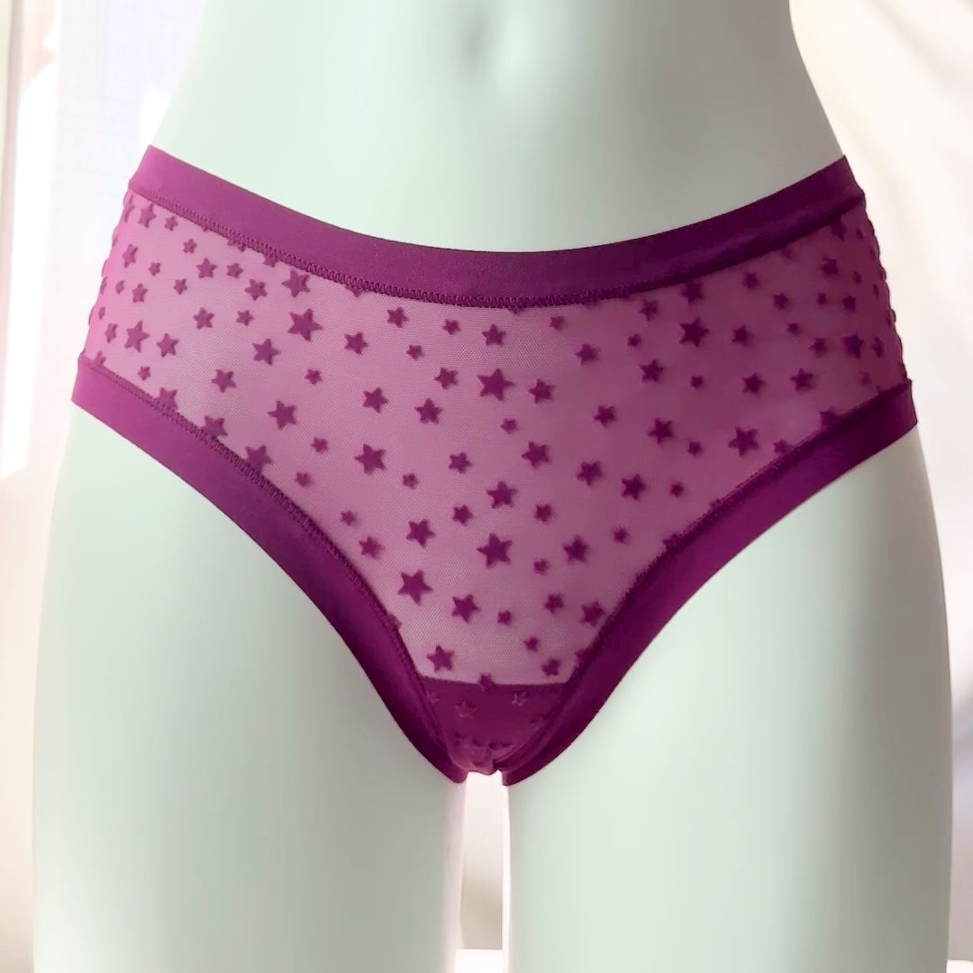 No-Show Star Mesh Cheeky Panty