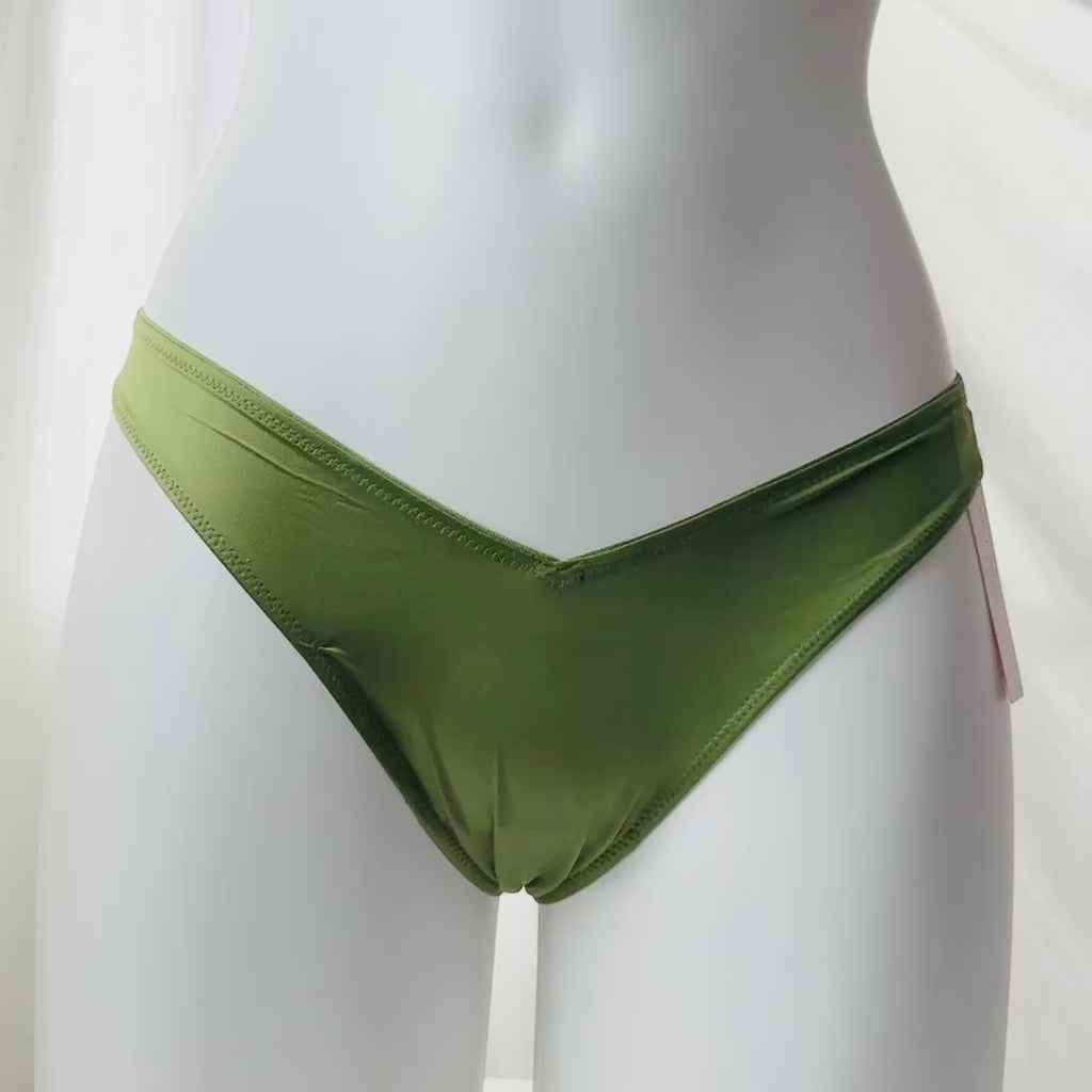 Very Sexy Smooth Strappy Back High-Leg Thong Panty