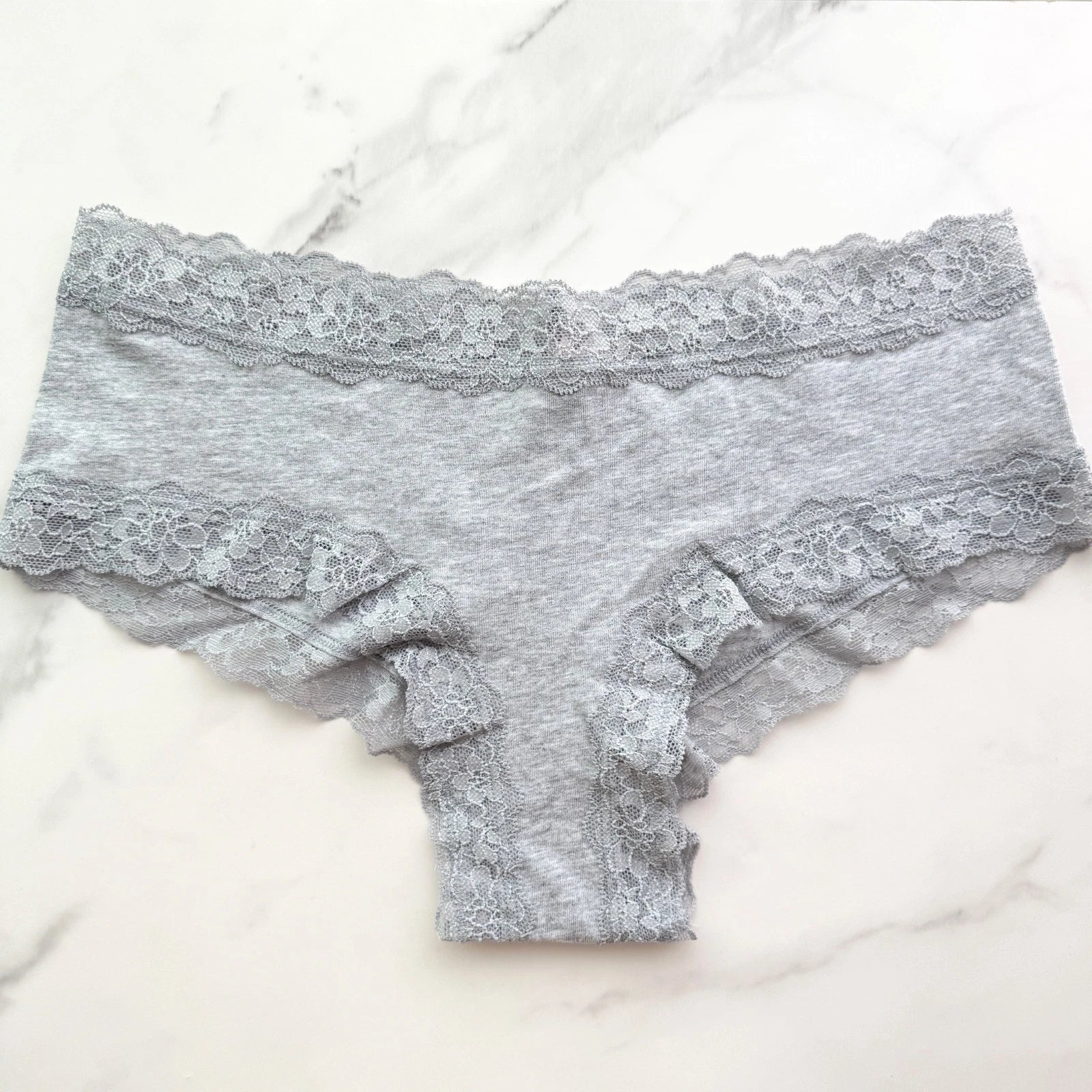 The Lacie Lace-Waist Cotton Smooth Cheeky Panty