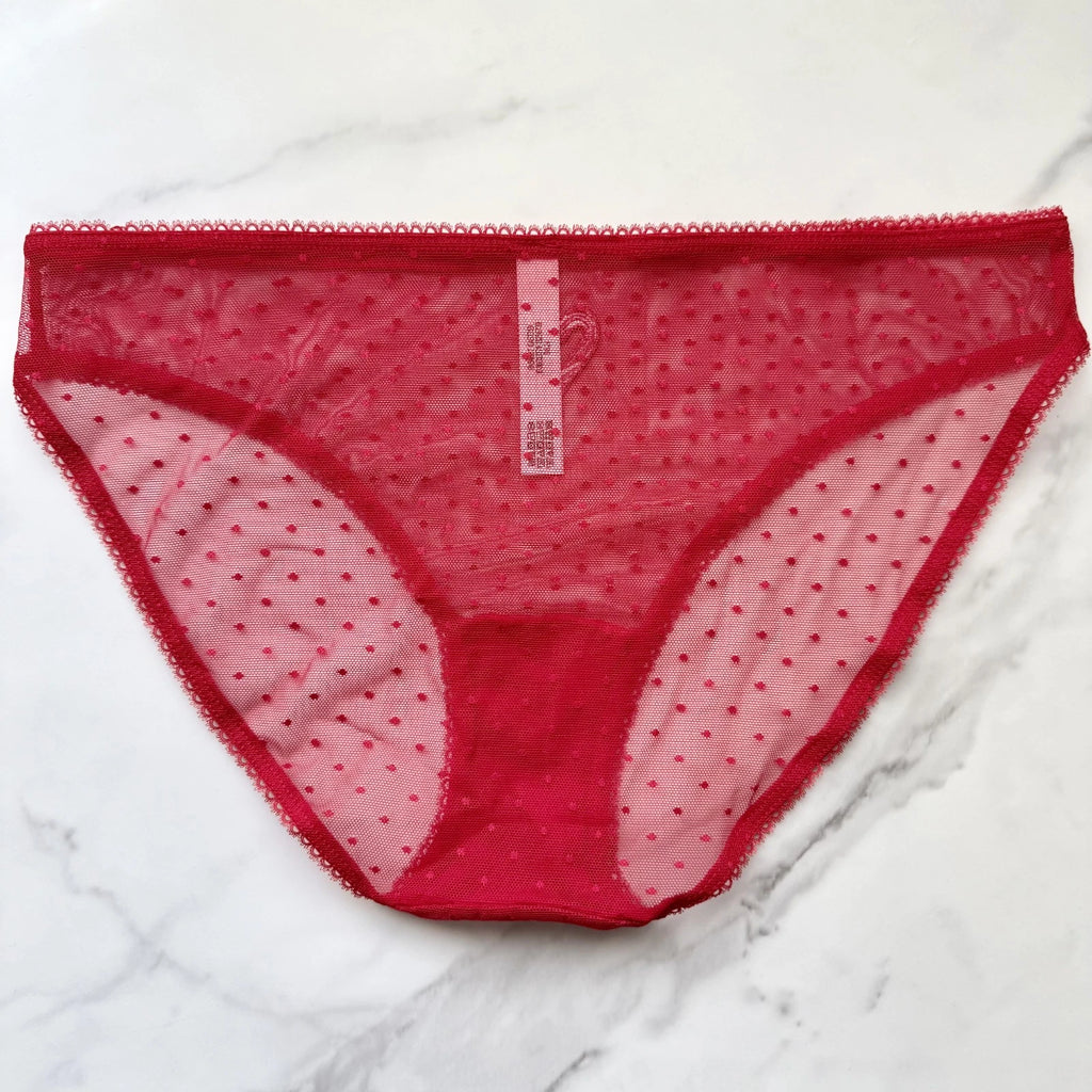 Victoria's Secret  The Lacie Dot Mesh Bikini Panty 