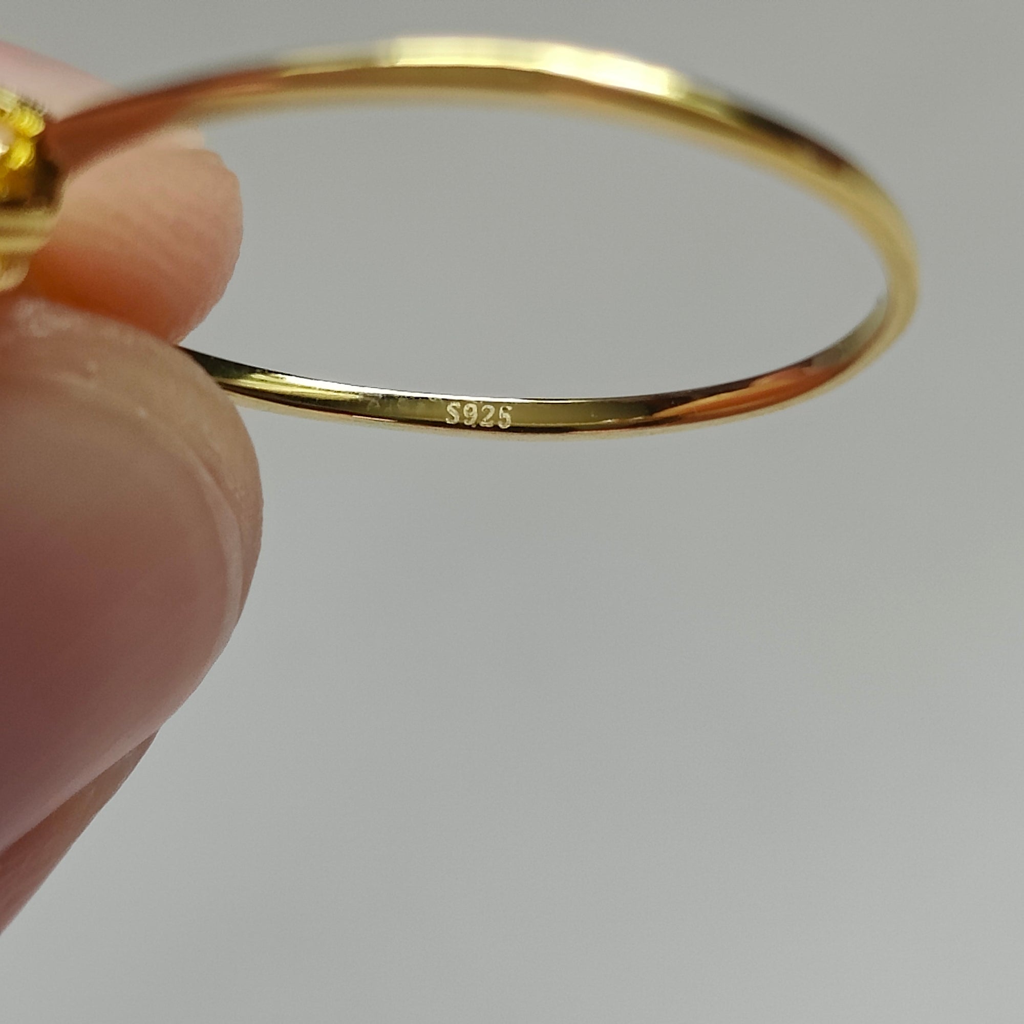 Lerato 14K Gold Plated 925 Sterling Silver Princess Cut Lab Created White Sapphire Ring