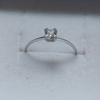 Lerato 14K White Gold Plated 925 Sterling Silver Princess Cut Lab Created White Sapphire Ring