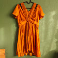 By Anthropologie Deep V-Neck Vibrant Mini Dress Anthropologie