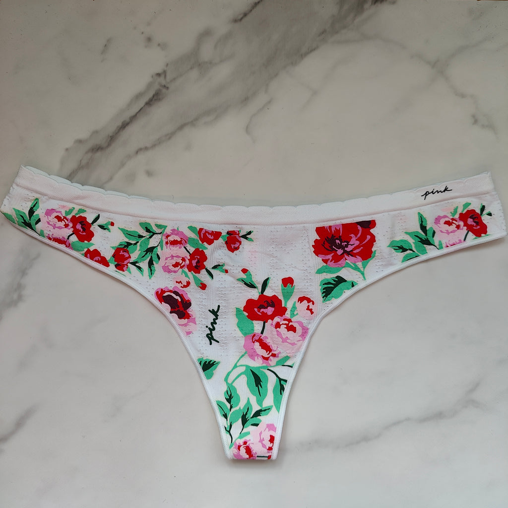 Pointelle Seamless Thong Panty