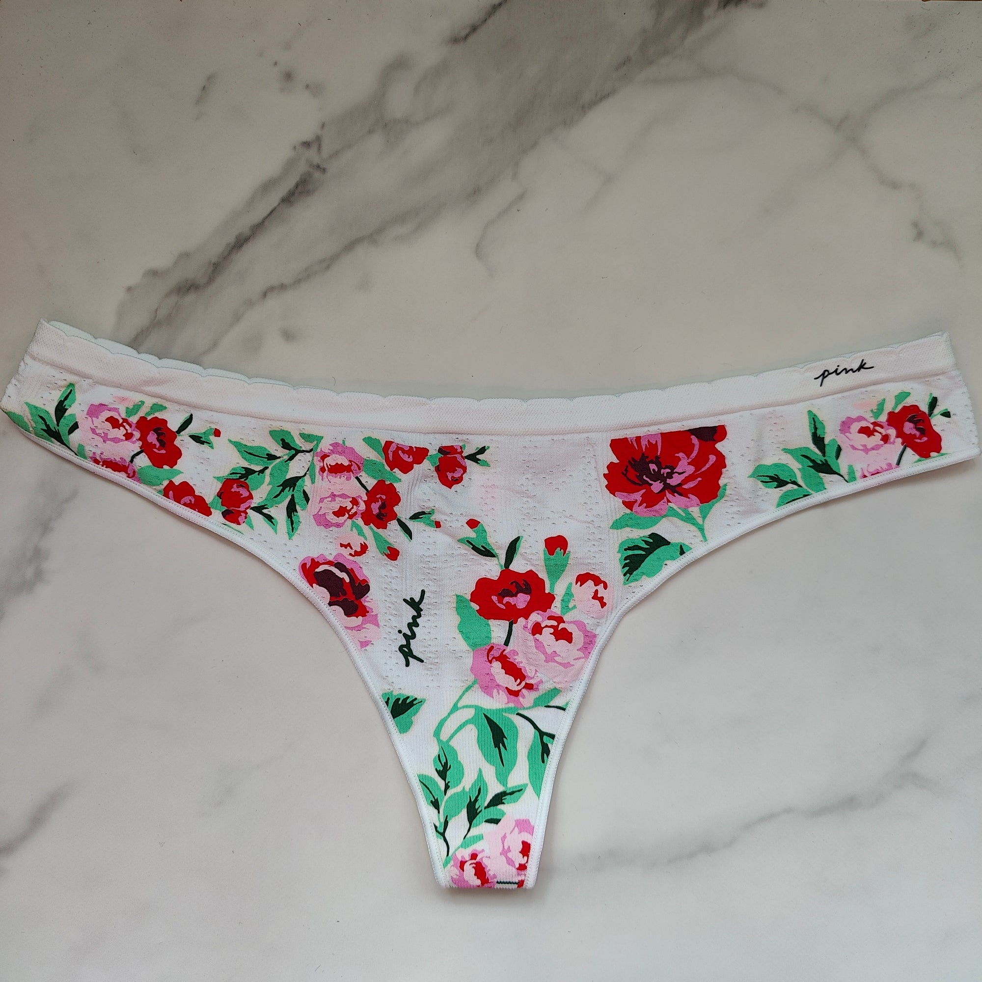 Pointelle Seamless Thong Panty